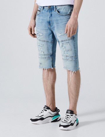 Pantaloni scurti CROPP, albastru, 28