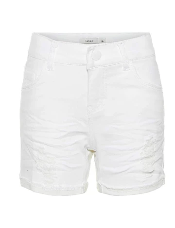 Pantaloni scurti Name It, alb