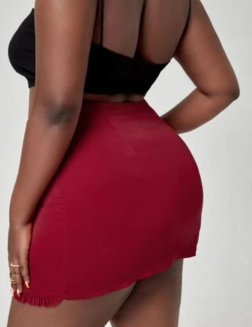 Fusta SHEIN CURVE, rosu