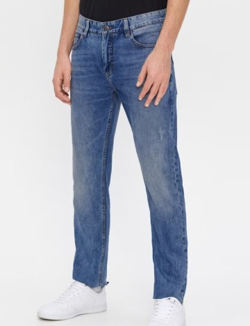 Blugi House Brand, albastru denim