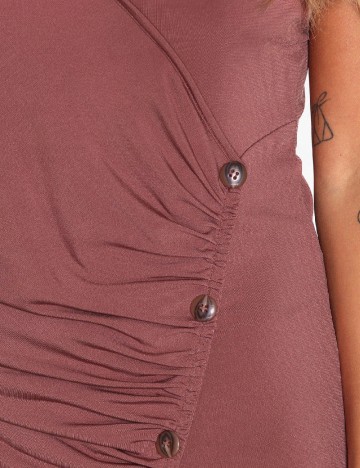 Rochie scurta NELLY, roz pudra inchis
