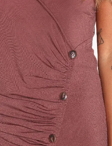 Rochie scurta NELLY, roz pudra inchis