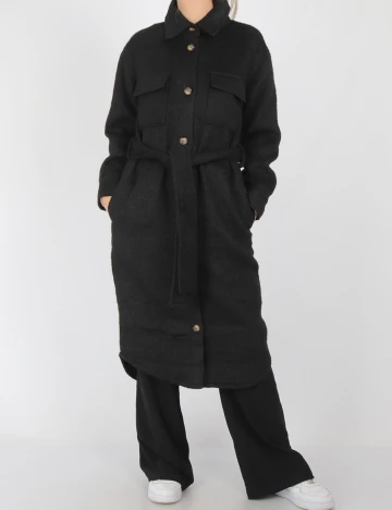 Palton BUBBLEROOM, negru