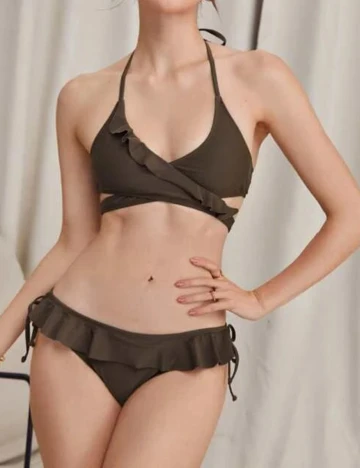 Costum de baie SHEIN, maro