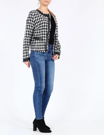 Blazer SHEIN, alb/negru