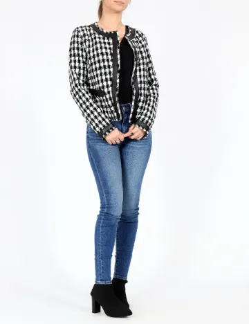 Blazer SHEIN, alb/negru