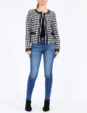Blazer SHEIN, alb/negru