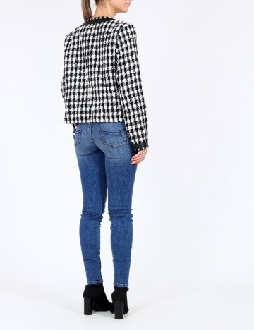 Blazer SHEIN, alb/negru
