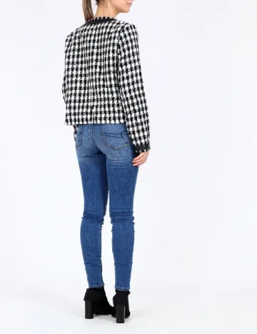 Blazer SHEIN, alb/negru