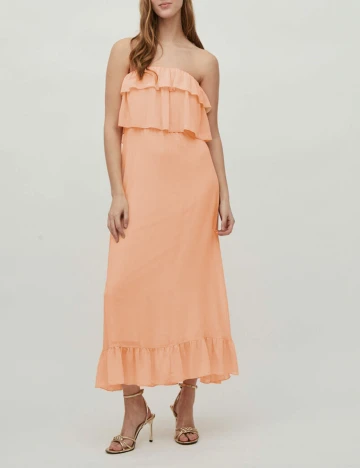 Rochie lunga Vila, piersica