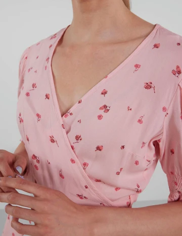Rochie scurta Pieces, roz