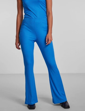 Pantaloni Pieces, albastru