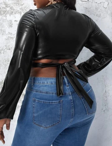 Top SHEIN CURVE, negru