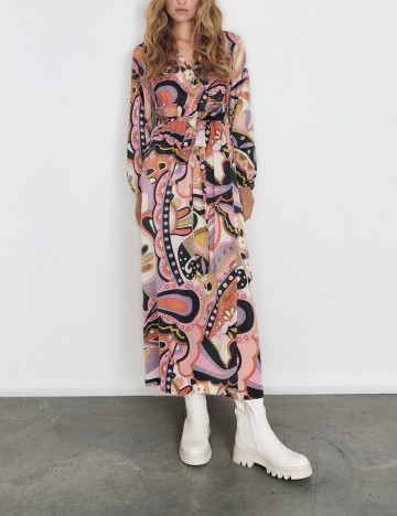 Rochie lunga Reserved, mix culori