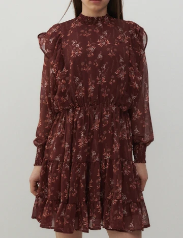 Rochie scurta Reserved, maro