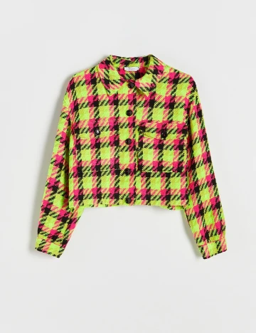Jacheta Reserved, verde neon
