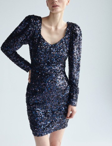 Rochie scurta Reserved, bleumarin, 40