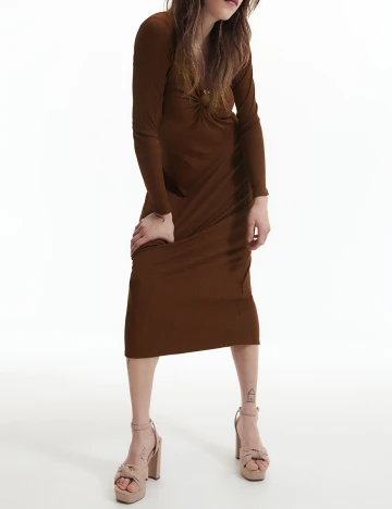 Rochie medie Reserved, maro