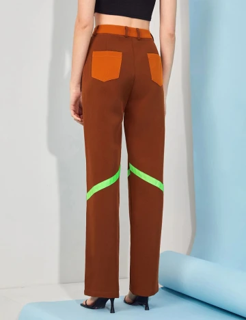 Pantaloni SHEIN, maro