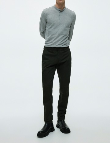 Pantaloni Reserved, verde inchis