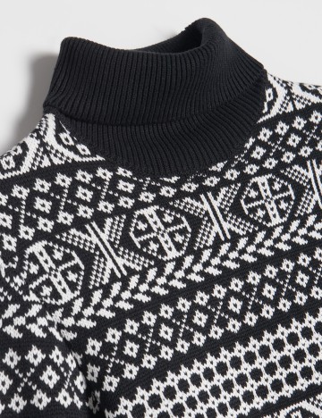Pulover Reserved, negru/alb
