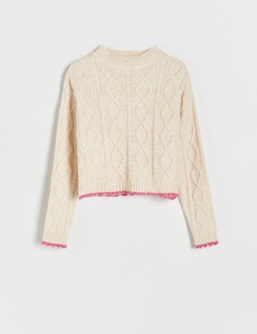 Pulover Reserved, crem