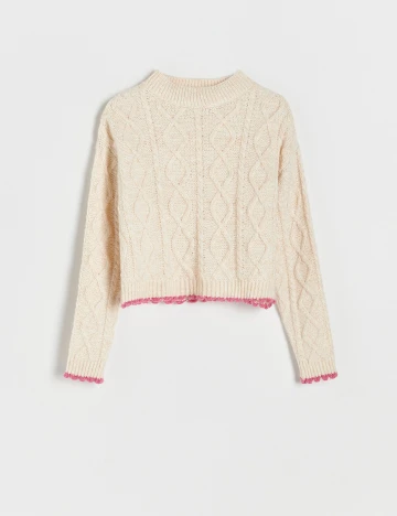 Pulover Reserved, crem Crem