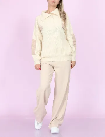 Pulover Pieces, ecru