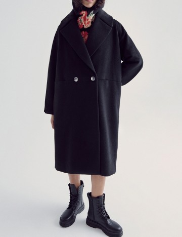 Palton Reserved, negru, L
