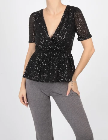 Bluza Pieces, negru