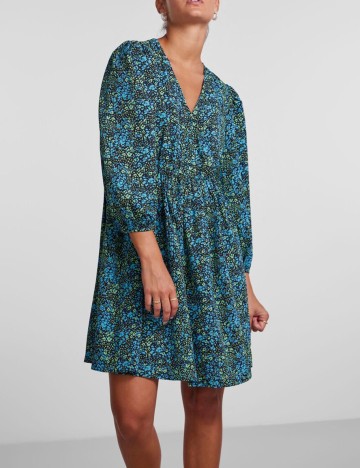 Rochie scurta Pieces, albastru, S