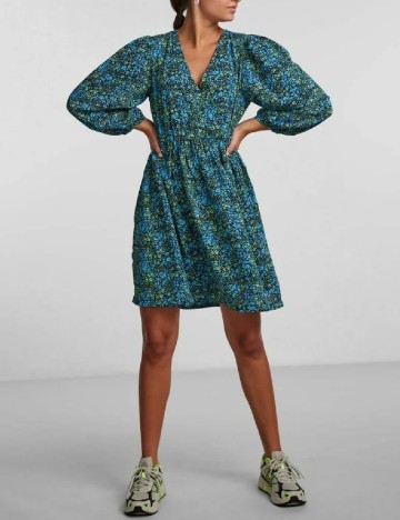 Rochie scurta Pieces, albastru
