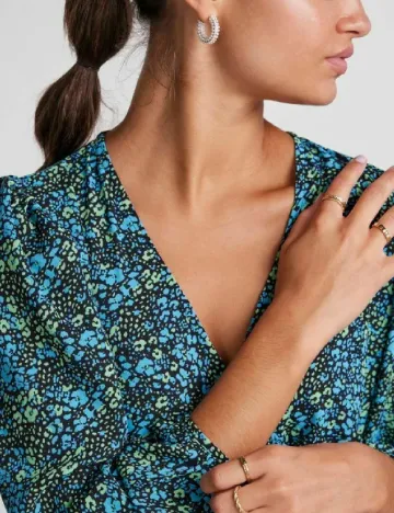 Rochie scurta Pieces, albastru