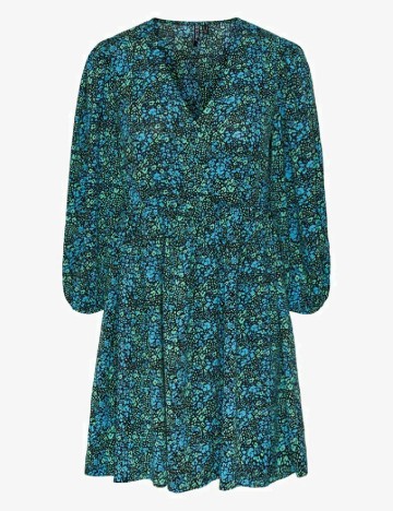 Rochie scurta Pieces, albastru