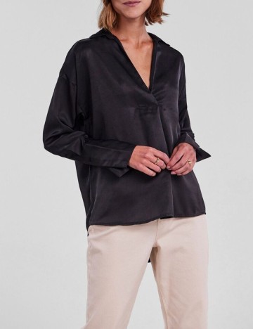 Camasa Pieces, negru