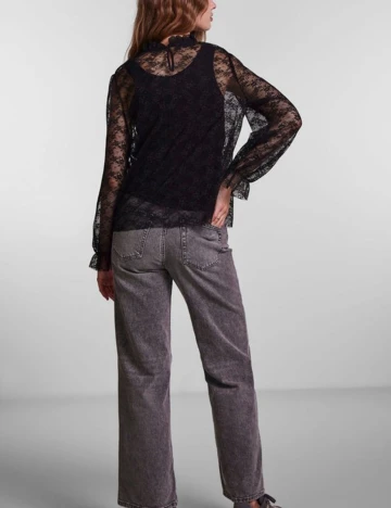 Bluza Pieces, negru
