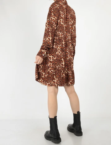 Rochie scurta Pieces, maro