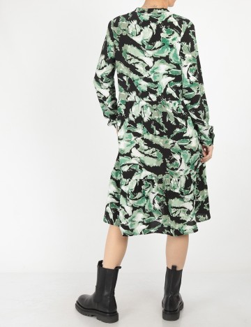 Rochie scurta Pieces, negru/verde