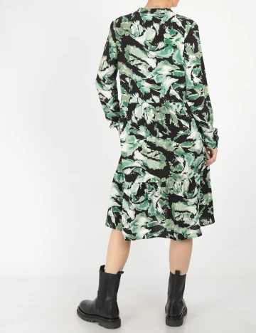Rochie scurta Pieces, negru/verde