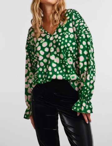 Bluza Pieces, verde Verde