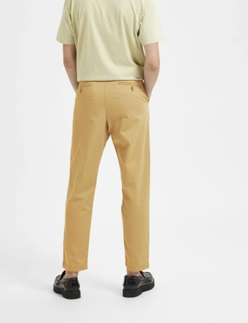 Pantaloni Selected, galben