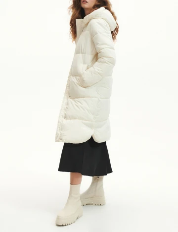 Geaca Reserved, ecru Alb