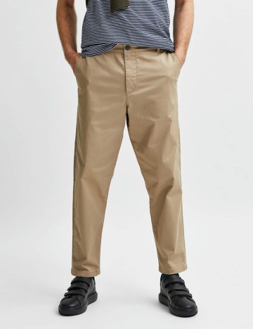 Pantaloni Selected, maro deschis, W30/L32
