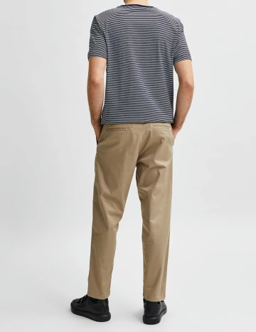 Pantaloni Selected, maro deschis