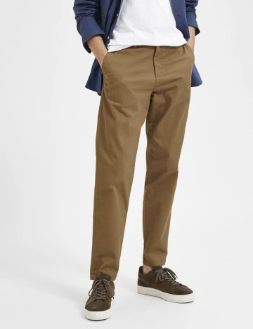 Pantaloni Selected, maro