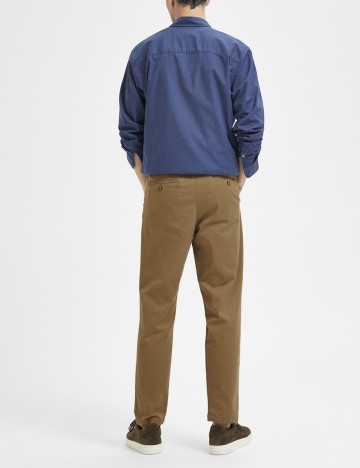 Pantaloni Selected, maro