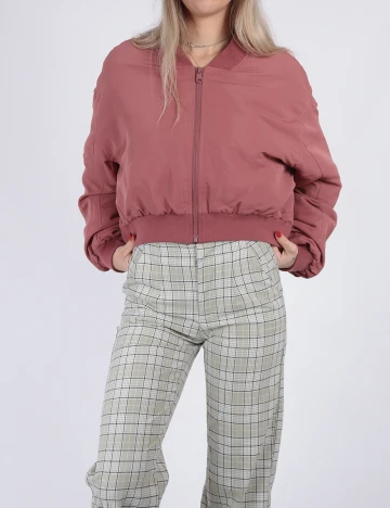 Jacheta Neon&Nylon, roz pudra inchis