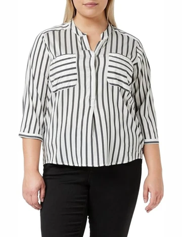 Camasa Vero Moda, alb/negru