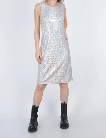 Rochie scurta Vero Moda, argintiu