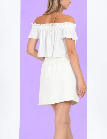 Fusta Vero Moda, ecru